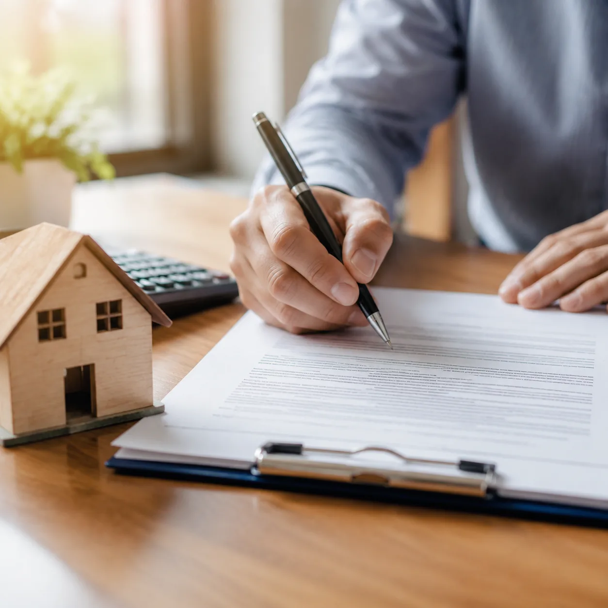 Khách hàng ký hồ sơ vay mua nhà cùng mortgage broker